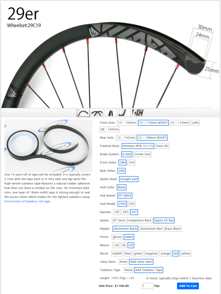 Light Bicycle Carbon Wheel